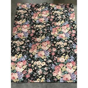 Flowers with Black Background, Blanket, Colorful, Bedding, Decor ~ 250622-WH 340